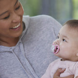 NUK Space Babyfopspeen 6-18 maanden, extra grote openingen voor gevoelige huid, BPA-vrije siliconen, zebrapatroon, 2 stuks