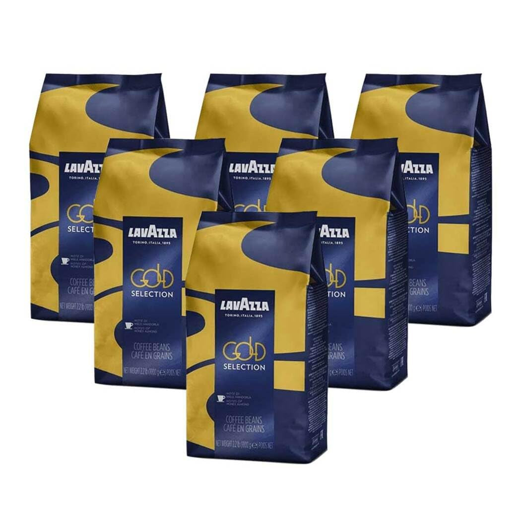 Lavazza Espresso Gold Selection koffie, hele bonen, gemalen koffie, verpakking van 6, 6 x 1000 g