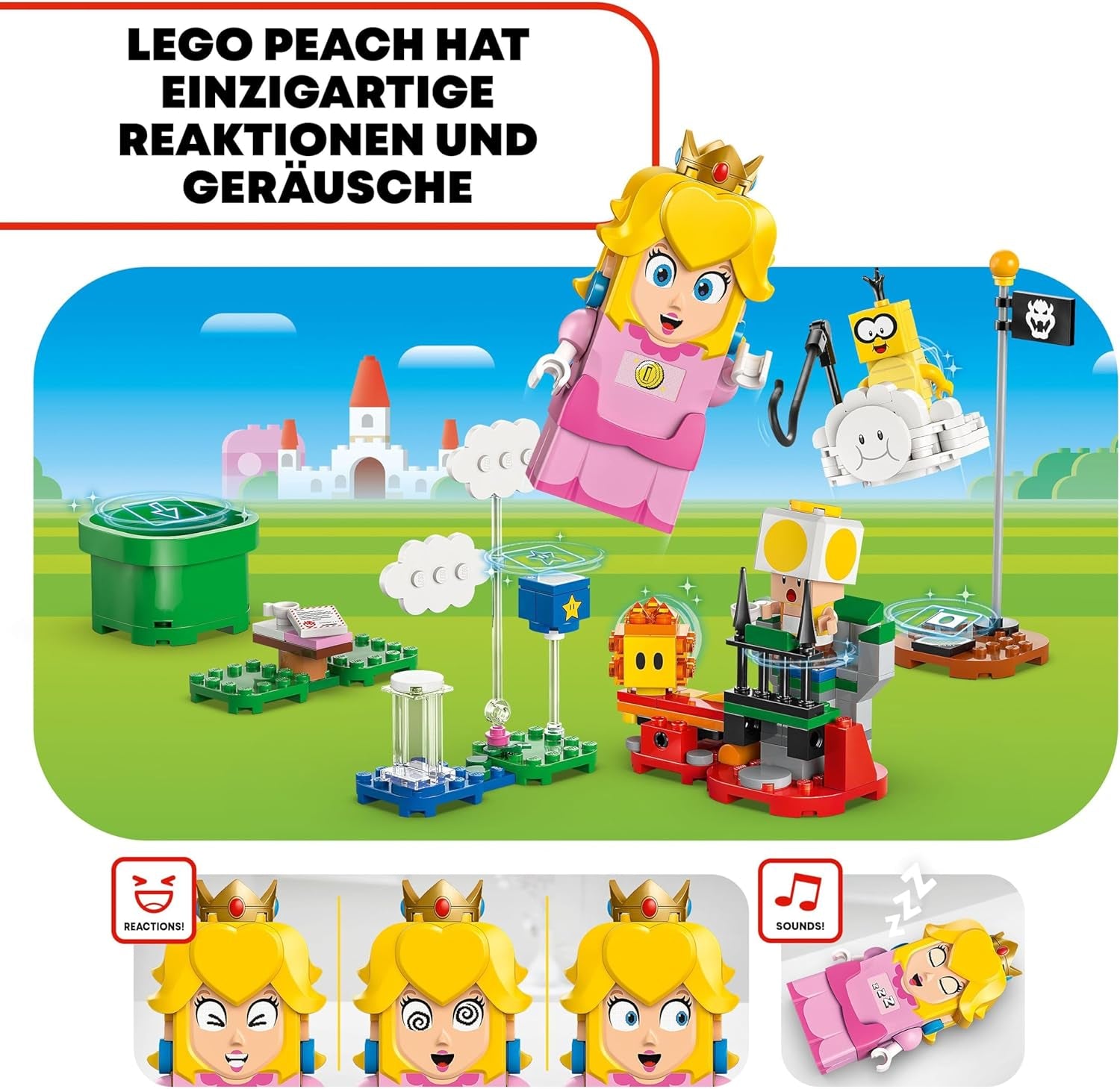 LEGO Super Mario Avonturen Met Interactieve Perzik, Kinderspeelset met Gele Pad, Nintendo cadeau voor jongens, meisjes en alle spelers vanaf 6 jaar 71441 Bouwsets Besuche den LEGO-Store