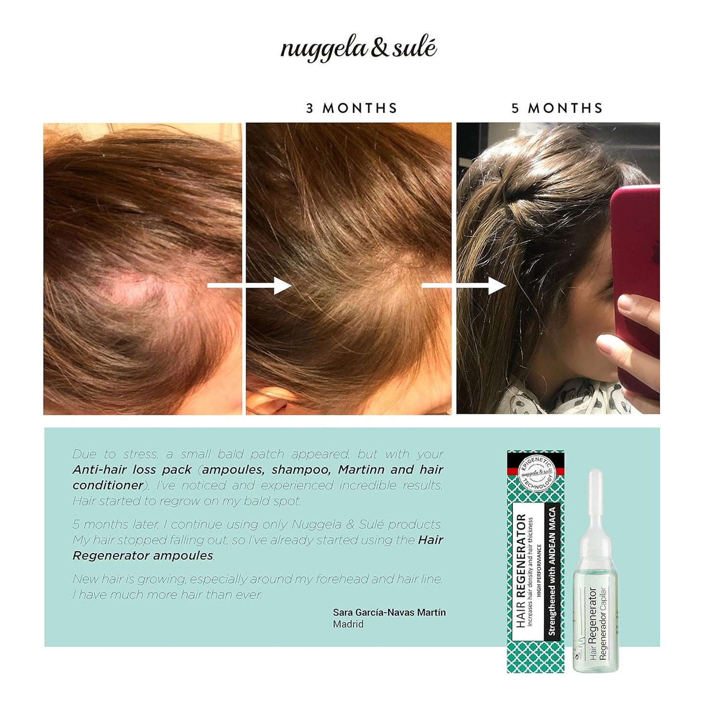 Nuggela & Sulé Haarconditioner ampullen, verhoogt de haardichtheid en kracht Nuggela haarverzorging