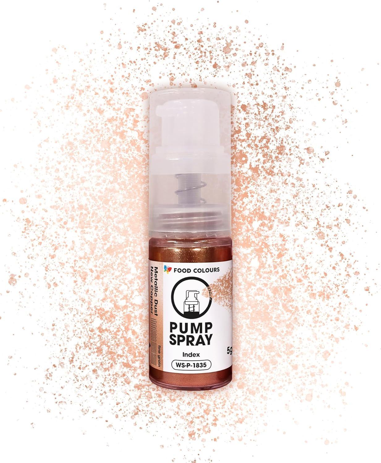 Eetbare glitter food spray NEW SILVER SHIMMERING 5G pomp met metallic poeder voor snelle en effectieve decoratie van taarten, crèmes, gelei, pralines, chocolade en suikerdecoraties