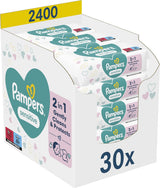 Pampers Sensitive babydoekjes, 15 stuks van 80 doekjes, 1200 babydoekjes, 2-in-1 zachte reiniging en huidbescherming