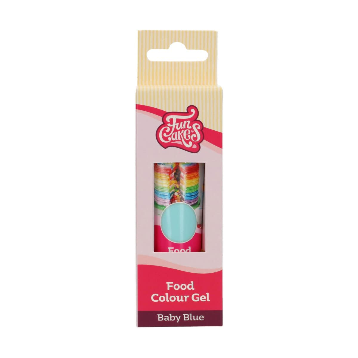 Kleurstof Funcakes Gel Blue Baby: Hooggeconcentreerde kleurstof voor deeg, room, fondant en marsepein. Gemakkelijk doseren. Eén druppel om levendige kleuren te creëren. Halal. 30 gram
