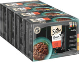 Sheba Sauce Collection Natvoer voor katten, geportioneerde zakjes, zout multipack, 4x12x85g