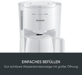 Severin espressomachine met filter en 2 thermische karaffen, espressomachine met deksel, druppelvrij gieten, langdurig temperatuurbehoud, automatische uitschakeling, 1000 W, ca. 1 liter, wit, KA 9309