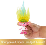 Mattel DREAMWORKS TROLLS United We Stand - Harige Surprises Viva-pop met felgeel pluchen haar en 3 verrassingsaccessoires, voor kinderen vanaf 3 jaar, HNF11