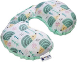 Medi Partners Baby Nekkussen Neksteun 100% Katoen / Minky Baby Nekkussen voor Auto Wandelwagen Reizen Reizen Slaap Nekkussen Snooze Roll (REH met Grijze Minky) Cervicale Orthopedische Kussens Naty Shop Mint Egels met Minky Mint