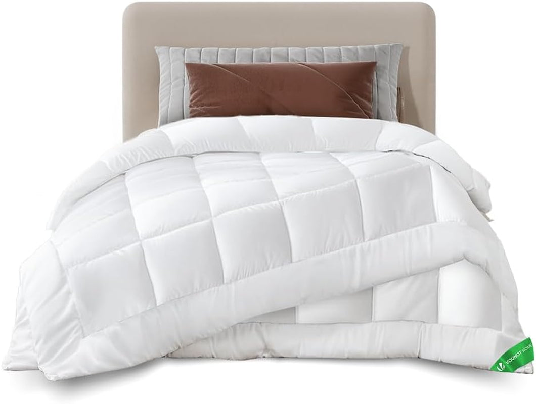 VOUNOT dekbed 155X200Cm, 4 Seizoenen Winterdekbedset van 2 500GSM, bestaande uit 2 aan elkaar geknoopte dekbedden Aanpasbaar dekbed voor zomer en winter, Oeko-Tex Standaard dekbedden en dekbedden Naty Shop 4 seizoenendeken set van 2 135X200Cm