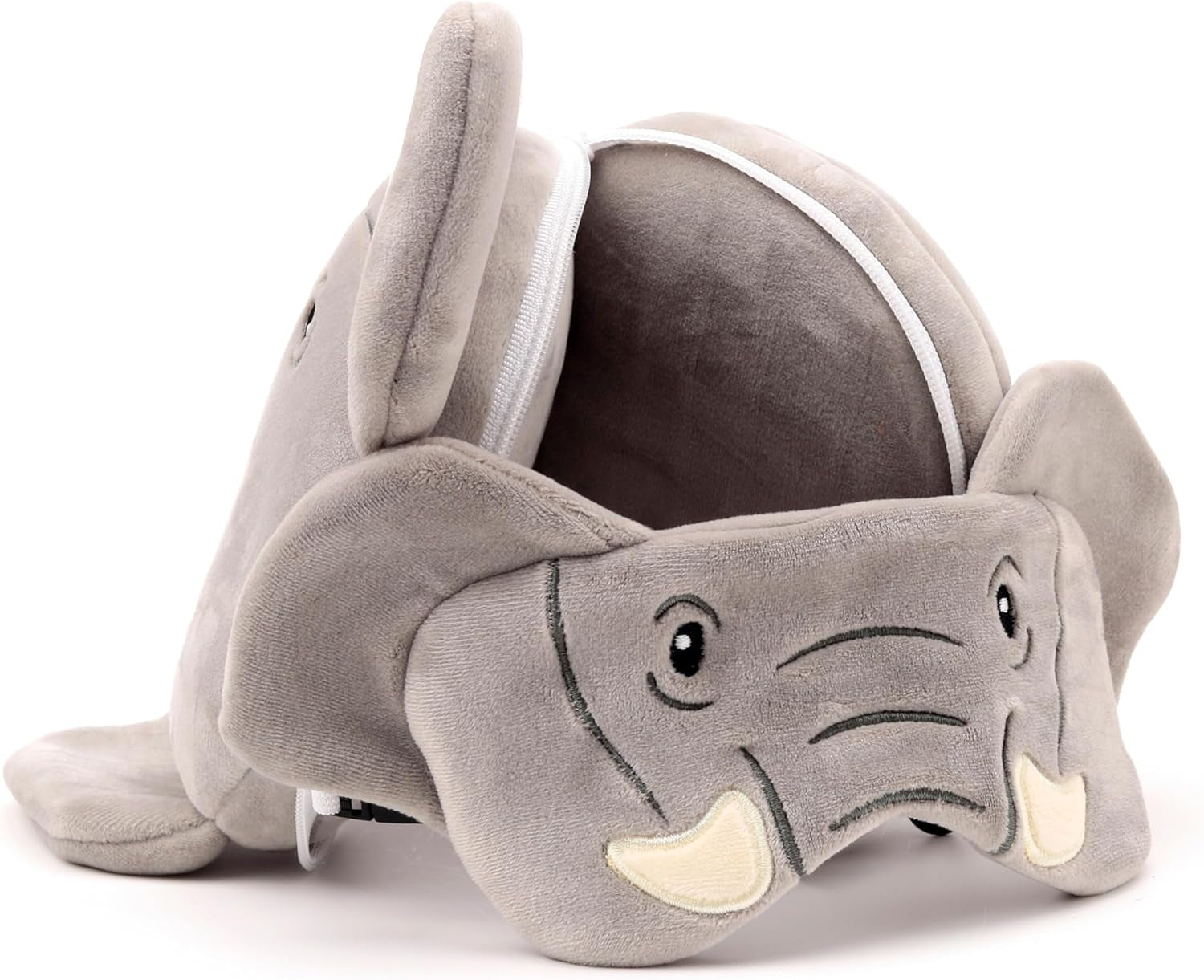 Reiskussen, rond, pluche, olifant en oogmasker, unisex, één maat, unisex, taille Unieke reiskussens Naty Shop