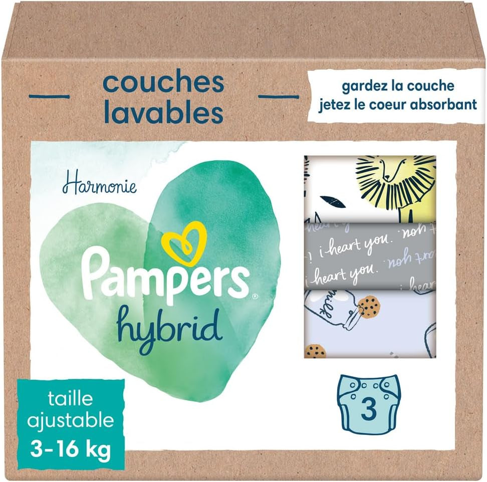 Pampers Wasbare luiers - Harmony Hybrid Baby 3-pack wasbare luiers - 1 stuk