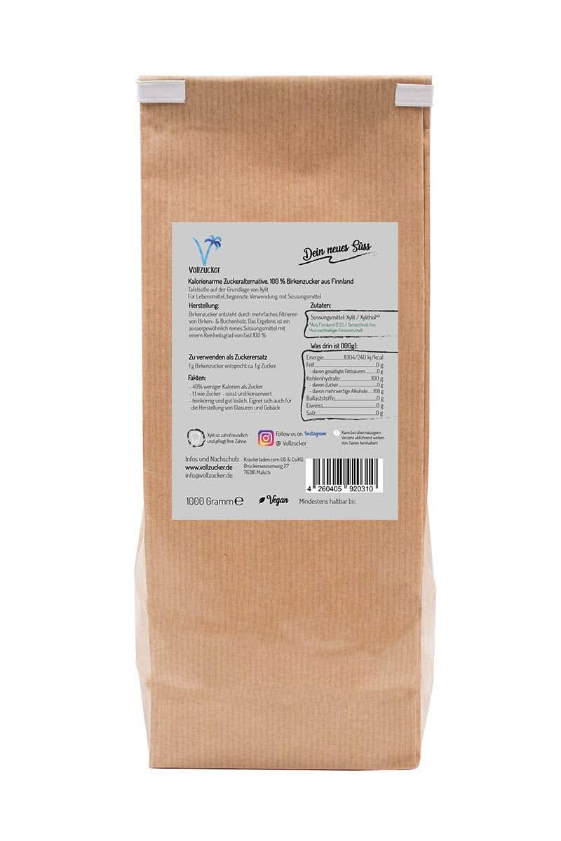 Echte berkensuiker (Xylitol) uit Finland, 1 Kg Zoetstoffen Naty Shop