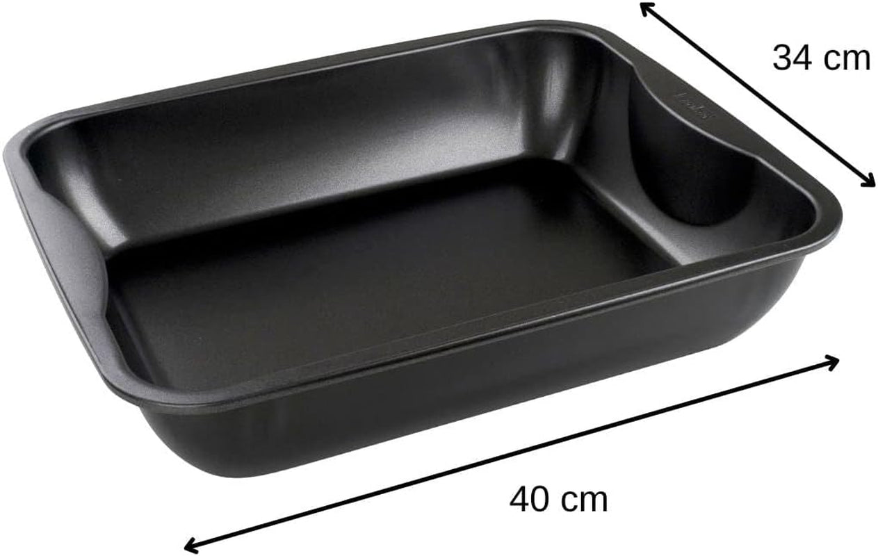 Zenker Xxl-Brat- Und Auslaufform (40 X 8 X 34 Cm) SPECIAL COOKING, Rechteckige Ofenform Mit Antihaftbebeschichtung, Backblech Für Krosse Braten & Saftige Aufläufe (Farbe: Schwarz), Menge: 1 Stück Vormen en bakplaten Naty Shop