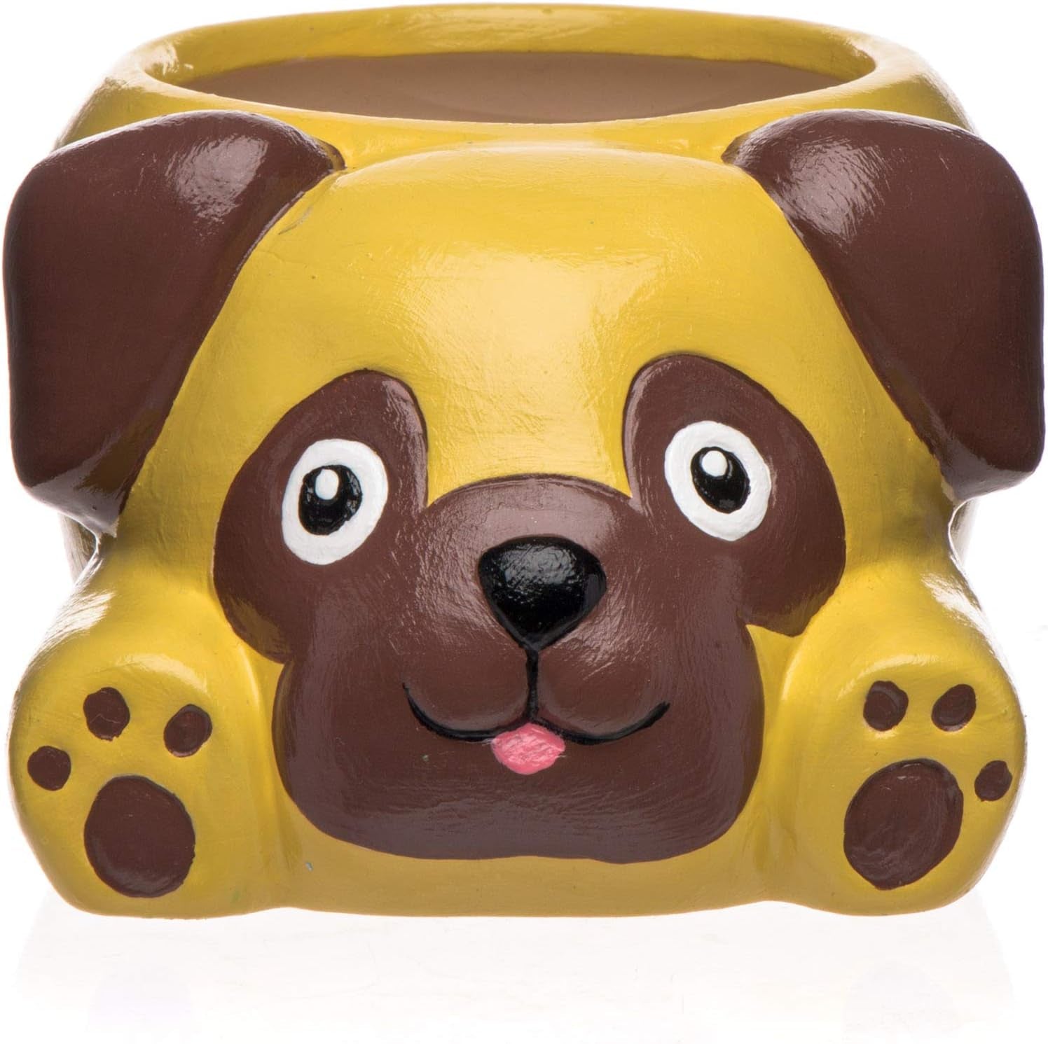 Baker Ross 'Pug' keramische potten (2 stuks) - voor kinderen om te schilderen, te versieren en als cadeau te geven