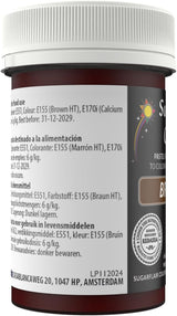 Sugarflair bruine kleurstofpasta, hooggeconcentreerde pastelkleurstof voor botercrème, fondant, royal icing, taartdecoraties en meer! Levendige voedselkleuring! - 25 gram