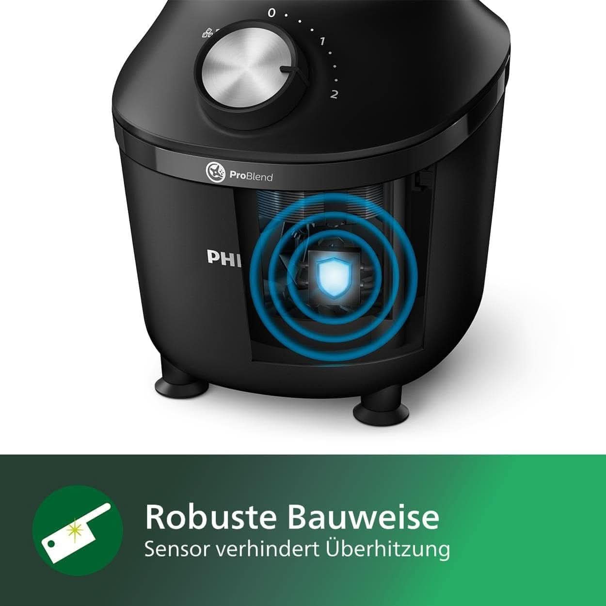 Philips Standmixer en Smoothie Maker – 600W, 2-liter-becher, Homeid-app, 2 elektrische apparaten + impulsfunctie, probleem, ijs-crush-functie (HR2291/41) Keuken Naty Shop