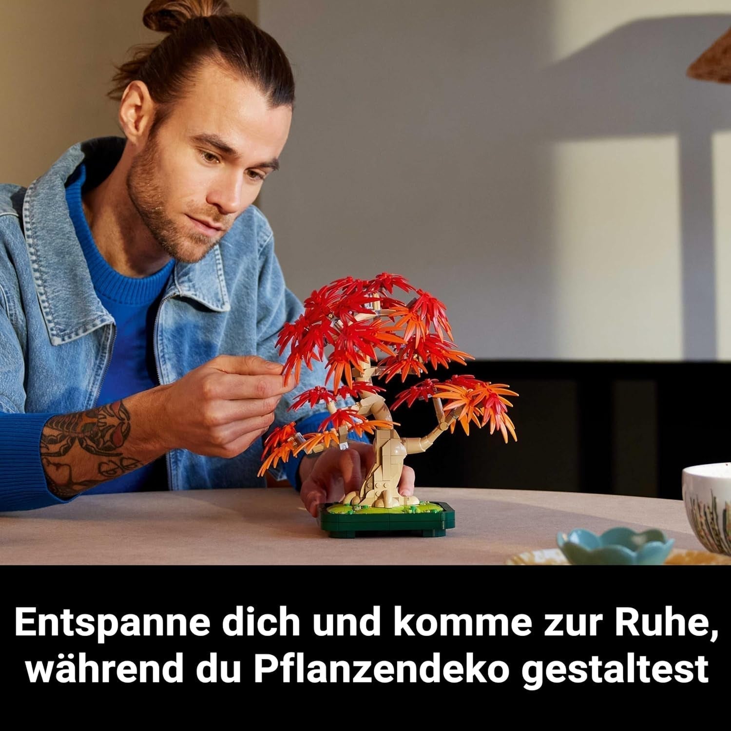 LEGO Botanicals Japanese red maple - Bonsai tree - Artificial plant kit with red and orange leaves, plus bowl - Home decor - Gift idea for adults - 10348 Building sets Besuche den LEGO-Store