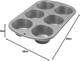 Wilton 445291 445291 Jumbo muffinpan, antiaanbaklaag, 6 gaten, 4,5 X 22,2 X 34,2 cm, staal Bakvormen en bakplaten Naty Shop