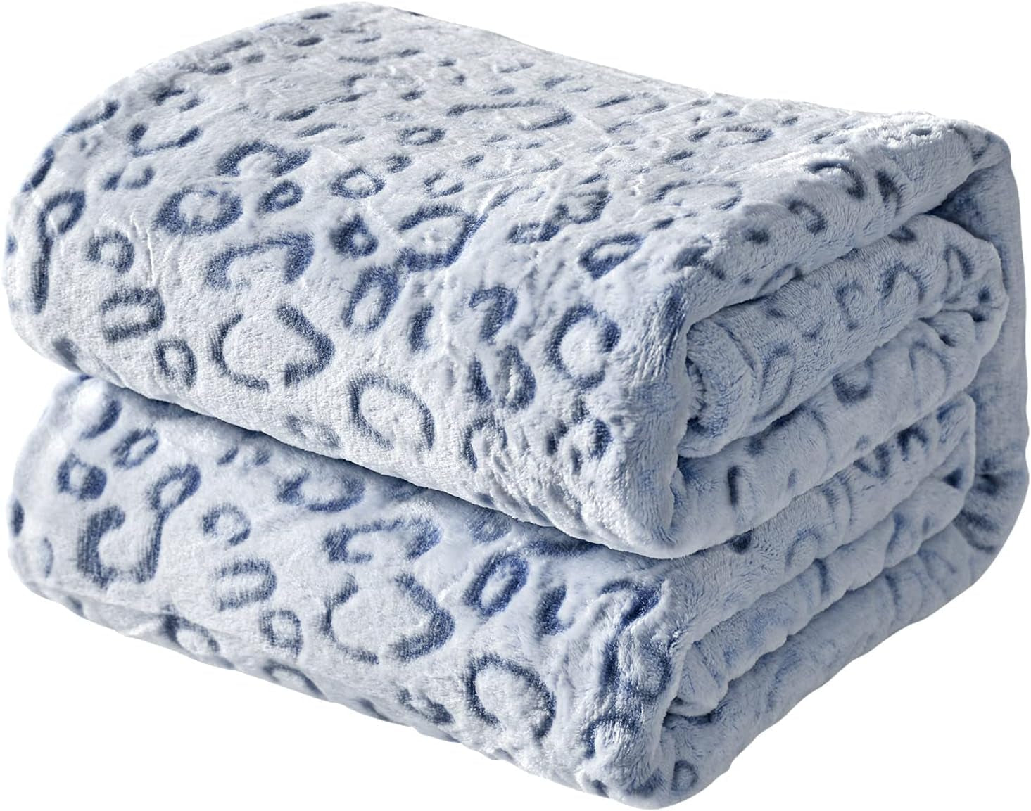 FY FIBRE HOUSE flanellen fleece plaid, microvezeldeken met 3D cheetah print, 228 X 274 cm, paars Quilts en quilts Naty Shop Luipaardblauw 40"X50"