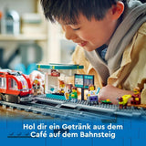 LEGO City tram met station, cadeau-idee voor voertuigspeelgoedfans vanaf 7 jaar, met 6 minifiguren en een geleidehond voor rollenspellen, bouwspeelgoed 60423 Bouwsets Besuche den LEGO-Store