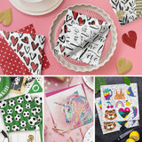 PAW - 3-laags servetten (33 x 33 cm) I 20 stuks I Perfect voor feesten, verjaardagen, feestdagen I Tafeldecoraties voor kinderfeestjes - Papieren servetten met kleurrijk motief - IJs I IJs