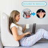 Traagschuim leeskussen | Ergonomisch rugkussen en wig voor bed, bank en bank | Orthopedisch steunkussen voor rugpijn en spanning