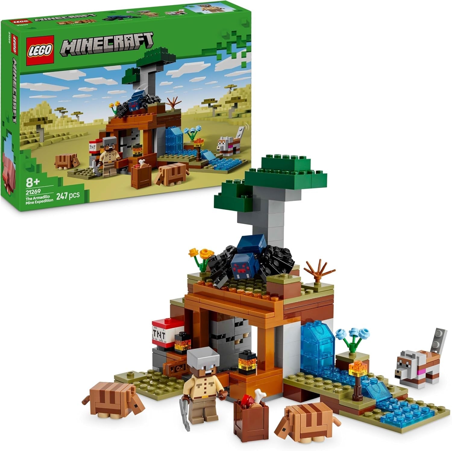 LEGO Minecraft Dungeon Mine Expeditie Videogame Minifiguurset Karakterbouwspeelgoed Cadeau voor jongens en meisjes vanaf 8 jaar oud 21269 Bouwsets