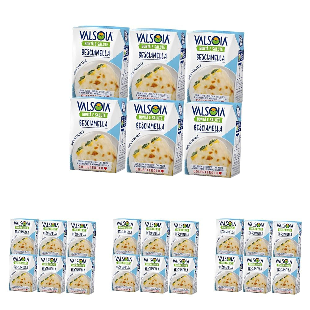 Bechamelconditioner, Lactosevrije Bechamel, Veelzijdig in koken, Ideaal voor veganisten en vegetariërs, 6 x 200 ml