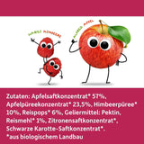 FRECHE FREUNDE Biologische fruitgelei, appel-, frambozen- en rijstlolly's, fruitige zoete snack voor kinderen, glutenvrij, veganistisch, verpakking van 20 (20 x 30 g)
