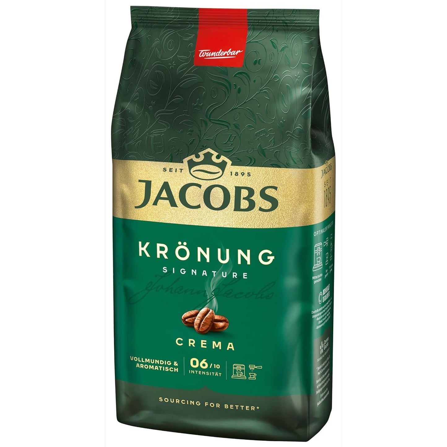Jacobs Krönung Room, hele bonenkoffie, 4 stuks (4 x 1000 g)
