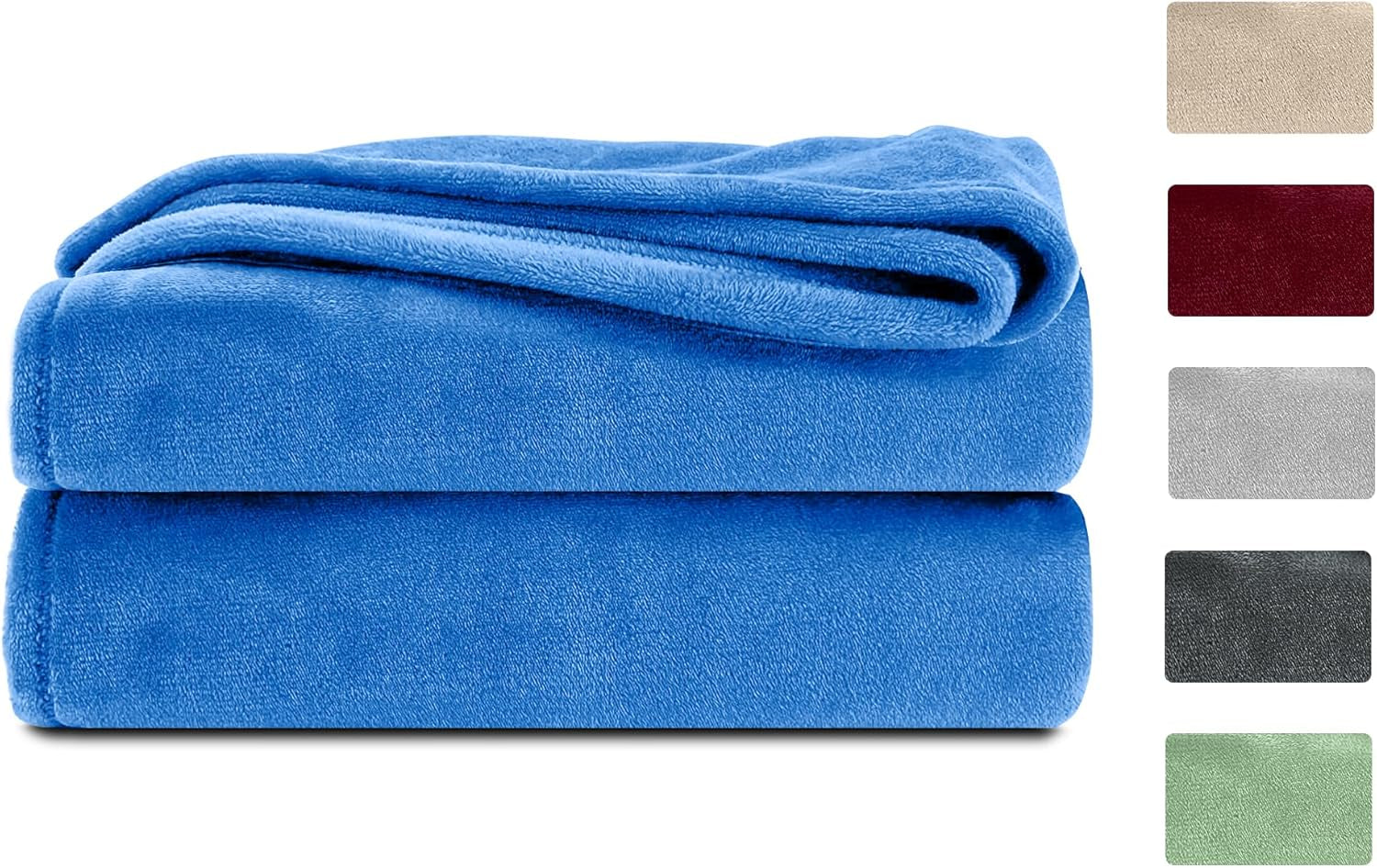 Komfortec donzige deken, comfortabele deken, fleecedeken, Oeko-Tex gecertificeerd, superzacht, 150X200 Cm, 260 G/M², beige Bedden en Dekens Besuche den Komfortec-Store Blauw 150 X 200 Cm