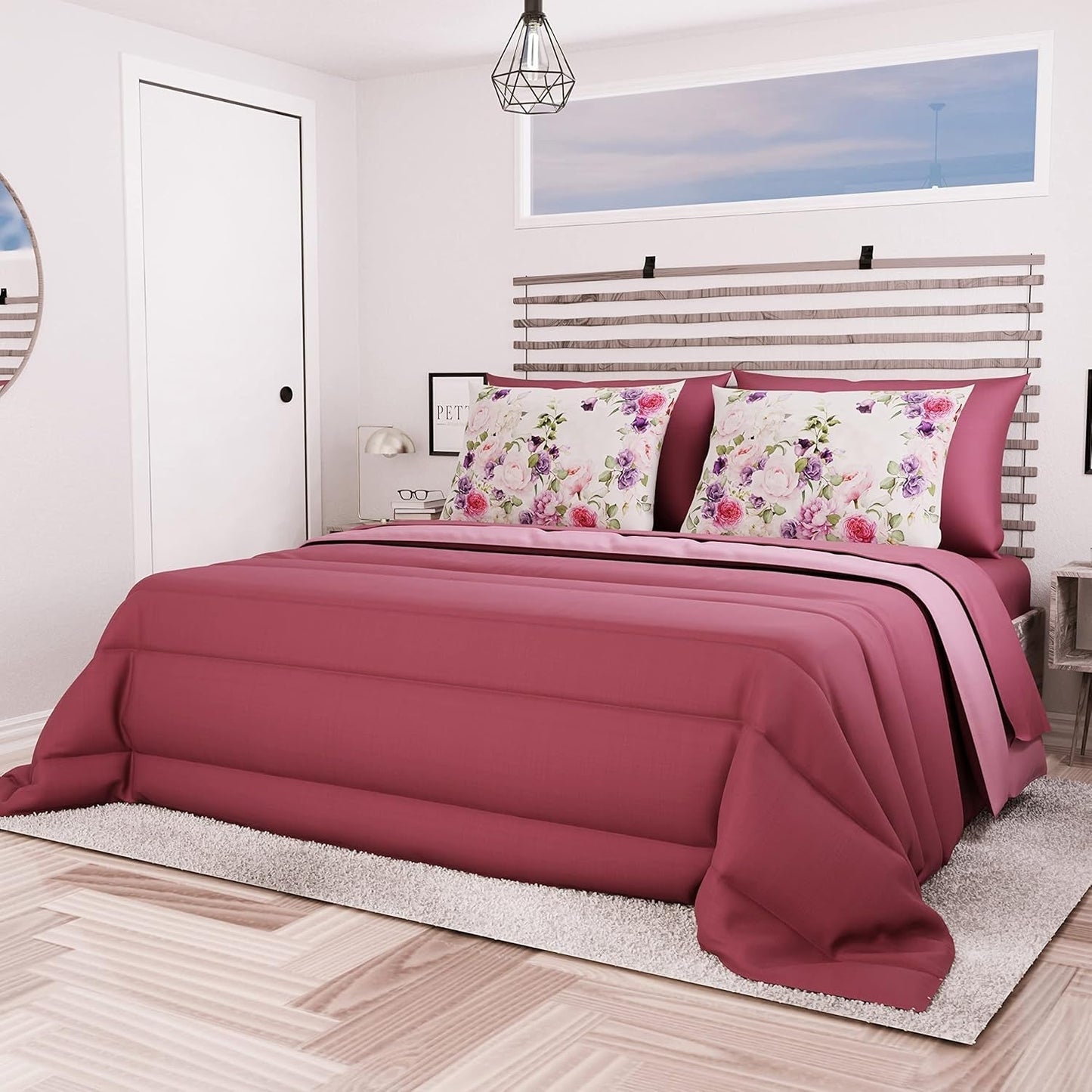 PETTI Artigiani Italiani - Winterdekbed voor tweepersoonsbed, maxi, monochroom, dubbelzijdig, wit, grijs, 100% Made in Italy Dekbedden en dekbedden Naty Shop Plum Bedmaat 100X200: [Quilt 170 X 260 Cm]