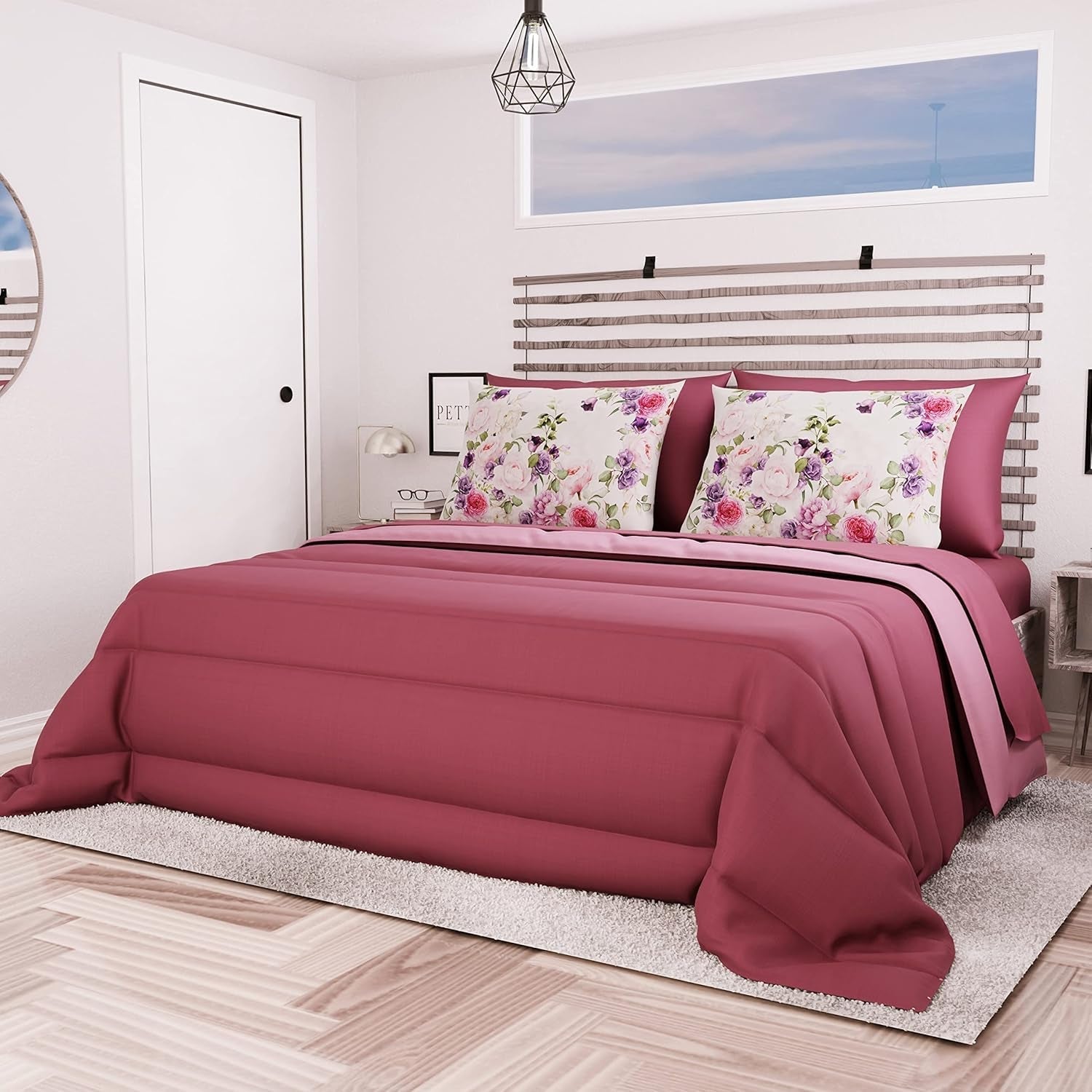 PETTI Artigiani Italiani - Winterdekbed voor tweepersoonsbed, maxi, monochroom, dubbelzijdig, wit, grijs, 100% Made in Italy Dekbedden en dekbedden Naty Shop Plum Bedmaat 100X200: [Quilt 170 X 260 Cm]