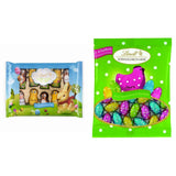 Kleine paasvriendjes met chocolade | 2 x 100 g mini-eieren met chocoladedecoratie en alpenmelk | 2 x 180 g zakjes | Premium melkchocolade-eieren, vrolijk en kleurrijk verpakt, in vier kleuren voor Pasen