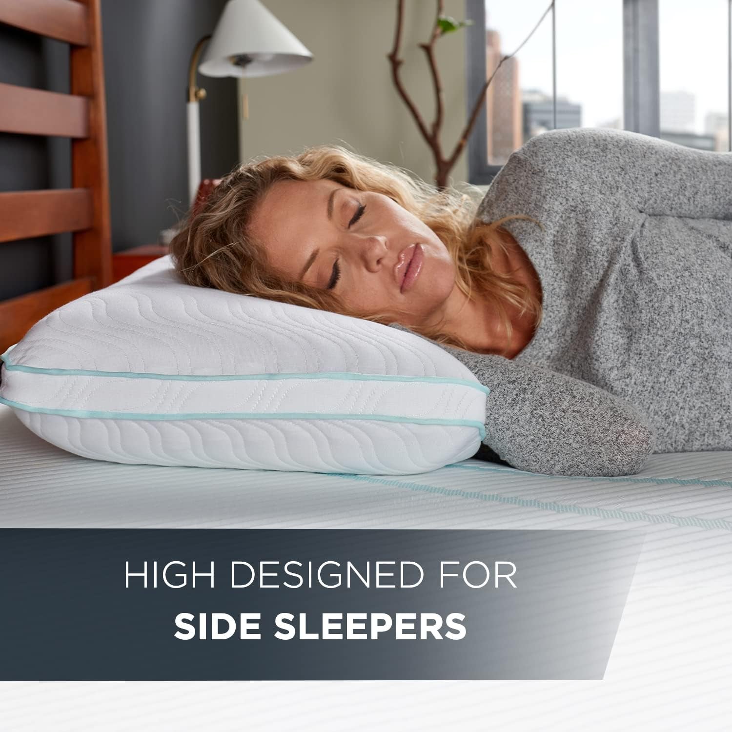TEMPUR-PEDIC Tempur-Cloud Prohi-kussen, traagschuim, wit/weelderige tuin, kingsize standaardkussens Naty Shop