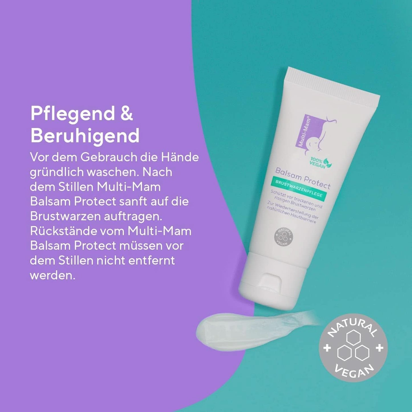 Multi-Mam Balsam Protect Beruhigt en Schützt Trockene en Rissige Brustwarzen Während Und Vor Der Stillzeit, Brustwarzencreme Stillen, 30 Ml Tube Accessoires Voeding en borstvoeding Bebe Naty Shop