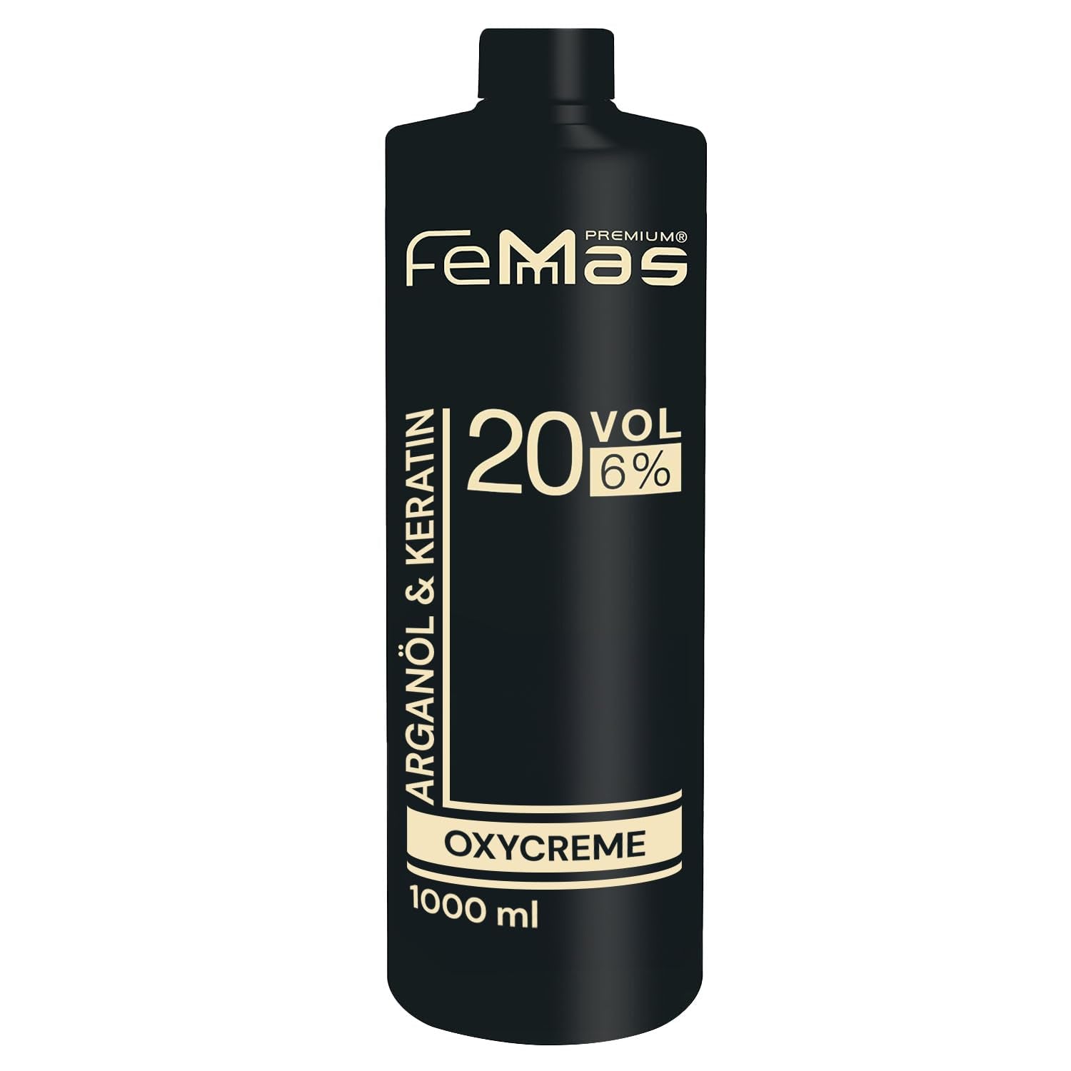 FemMas Oxycreme in 6% 1000 ml I Oxidatiemiddel voor het kleuren en verven van haar I Gemakkelijk aan te brengen en optimale fixatie I Ontwikkelaar voor uniforme resultaten van salonkwaliteit I Haarkleuringsontwikkelaar Haarverf Naty Shop 6 1 liter (1 pakje)