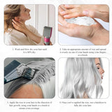 Haarverf Grijs Zilver Natuurlijk Zilvergrijs Haarverf Crème, Grijs Haarverf Crème Zilvergrijs, Zilvergrijs Natuurlijk Haarverf Crème Grijs Haarverf voor alle haartypes met 1 Hoofdhuid Massager (100ml) Haarverf Naty Shop