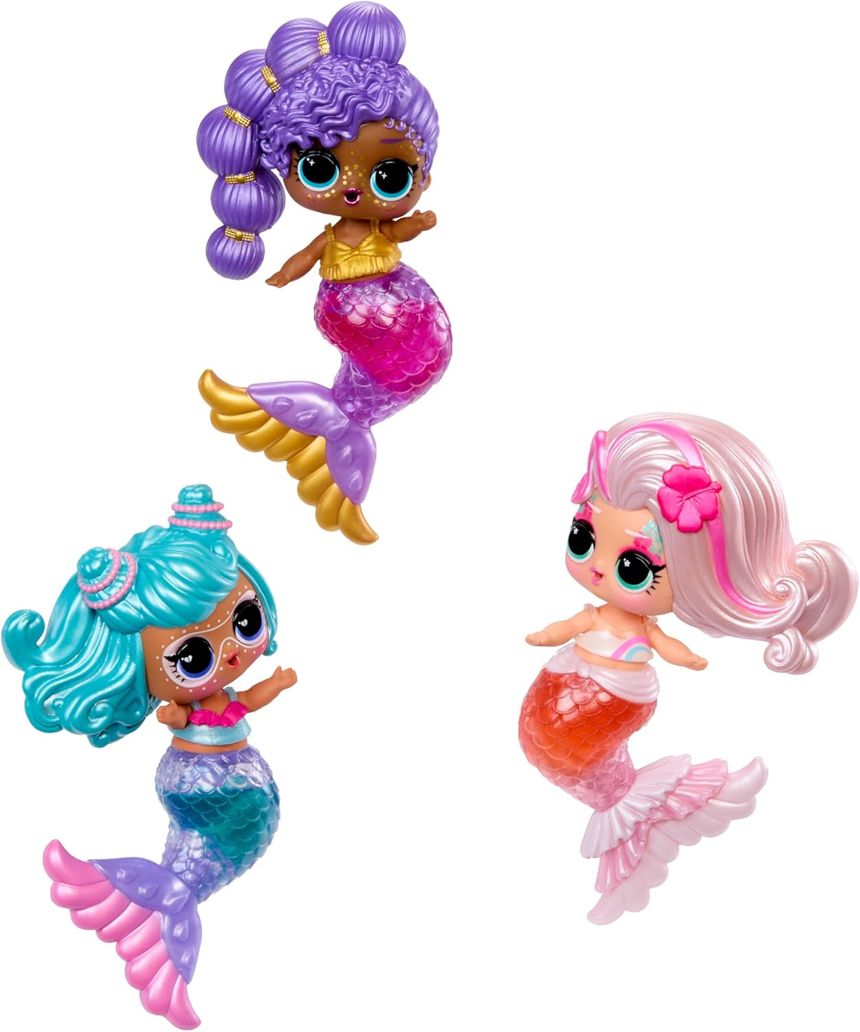 LOL Verrassing! Mermaids Makeover Magic Tots - Echte lipgloss voor jou en je pop om zelf te maken, te mixen en make-up te maken, Leuk waterspel, 6 poppen om te verzamelen - Vanaf 4 jaar