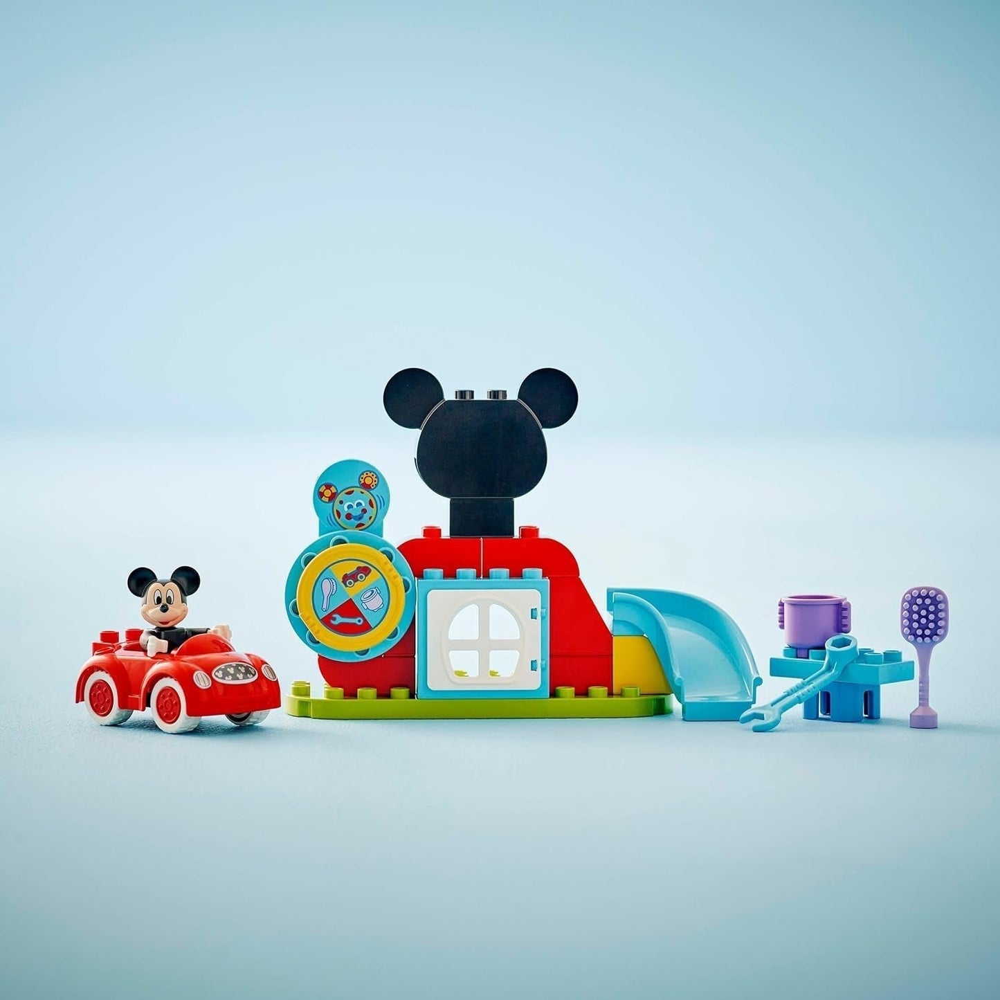 LEGO DUPLO - Disney Mickey's clubhuis en auto - educatief speelgoed voor kleuters - bouwset met 2 minifiguren, waaronder Mickey Mouse en Computer Toodles - cadeau-idee voor jongens en meisjes vanaf 2 jaar 10454 Bouwsets Beuche den LEGO-Store