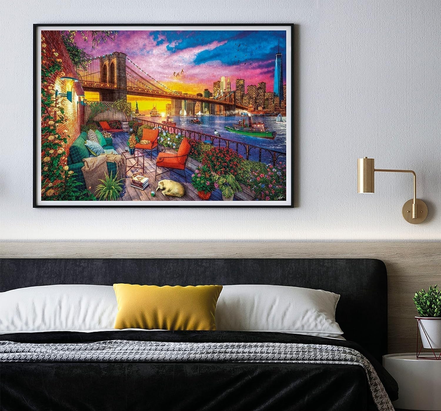 Clementoni - 33552 Collectie - Manhattan Balkon Zonsondergang, Puzzel 3000 stukjes voor volwassenen en kinderen vanaf 10 jaar, behendigheidsspel voor het hele gezin Puzzel Naty Shop