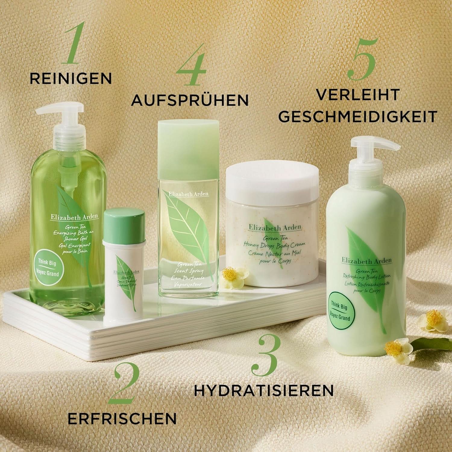 Elizabeth Arden - verfrissende bodylotion met geur van groene thee-extract, 500 ml Douche en bad Naty Shop