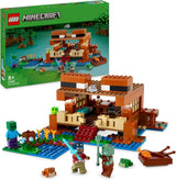 LEGO Minecraft Het Kikkerhuis, speelgoedhuis met figuren waaronder zombie, slijm en drenkeling, plus accessoires zoals speelgoedboot en werkbank, cadeau voor jongens en meisjes vanaf 8 jaar 21256 Bouwsets Besuche den LEGO-Store Single