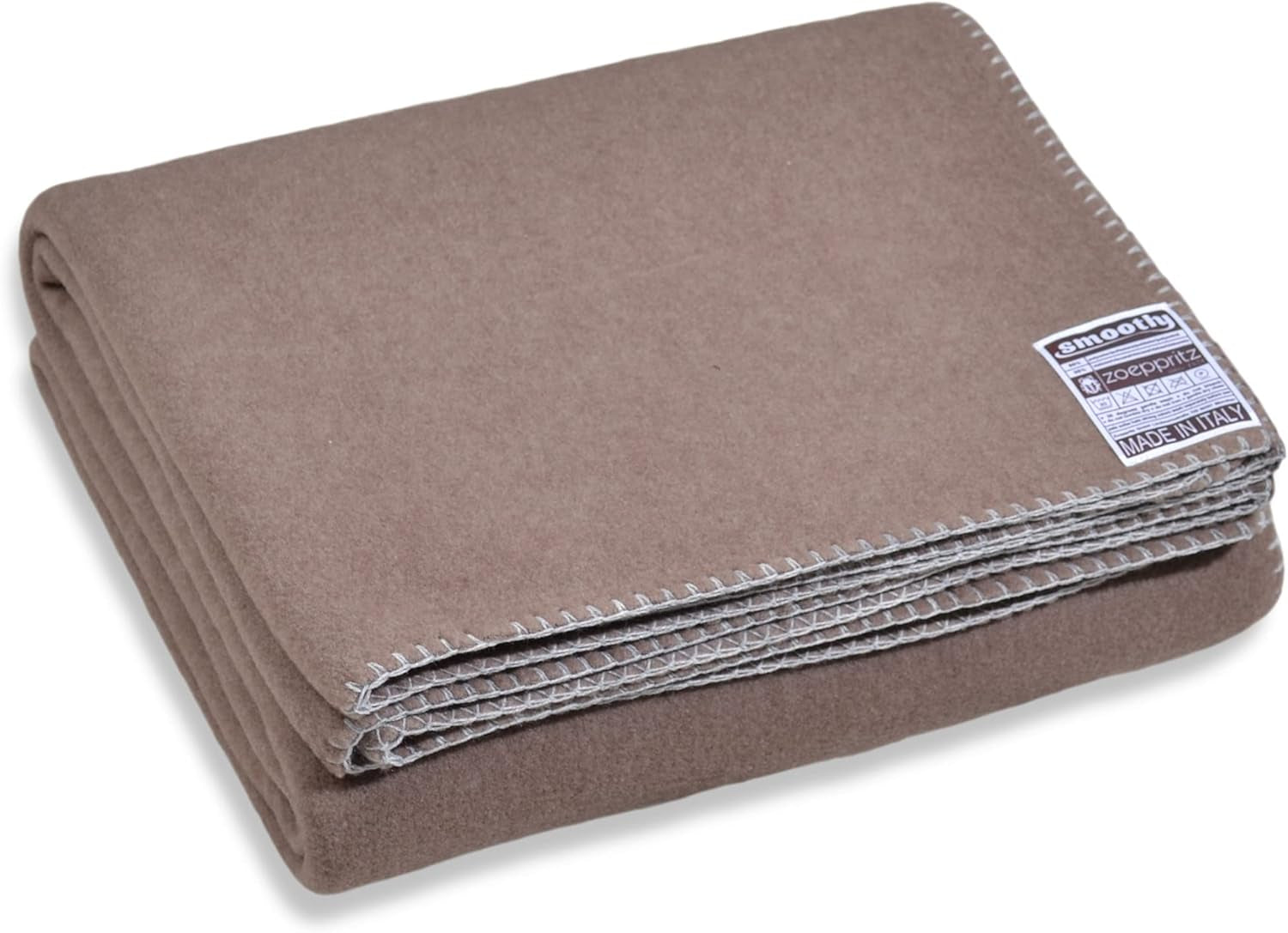 Zoeppritz sinds 1828 Smoothy fleecedeken - Fluffy comfortabele polar fleece deken - Veganistisch - 140X190Cm - 010 Off-White, 010 Offwhite Zoeppritz Since 1828 840 Smoke 140X190Cm