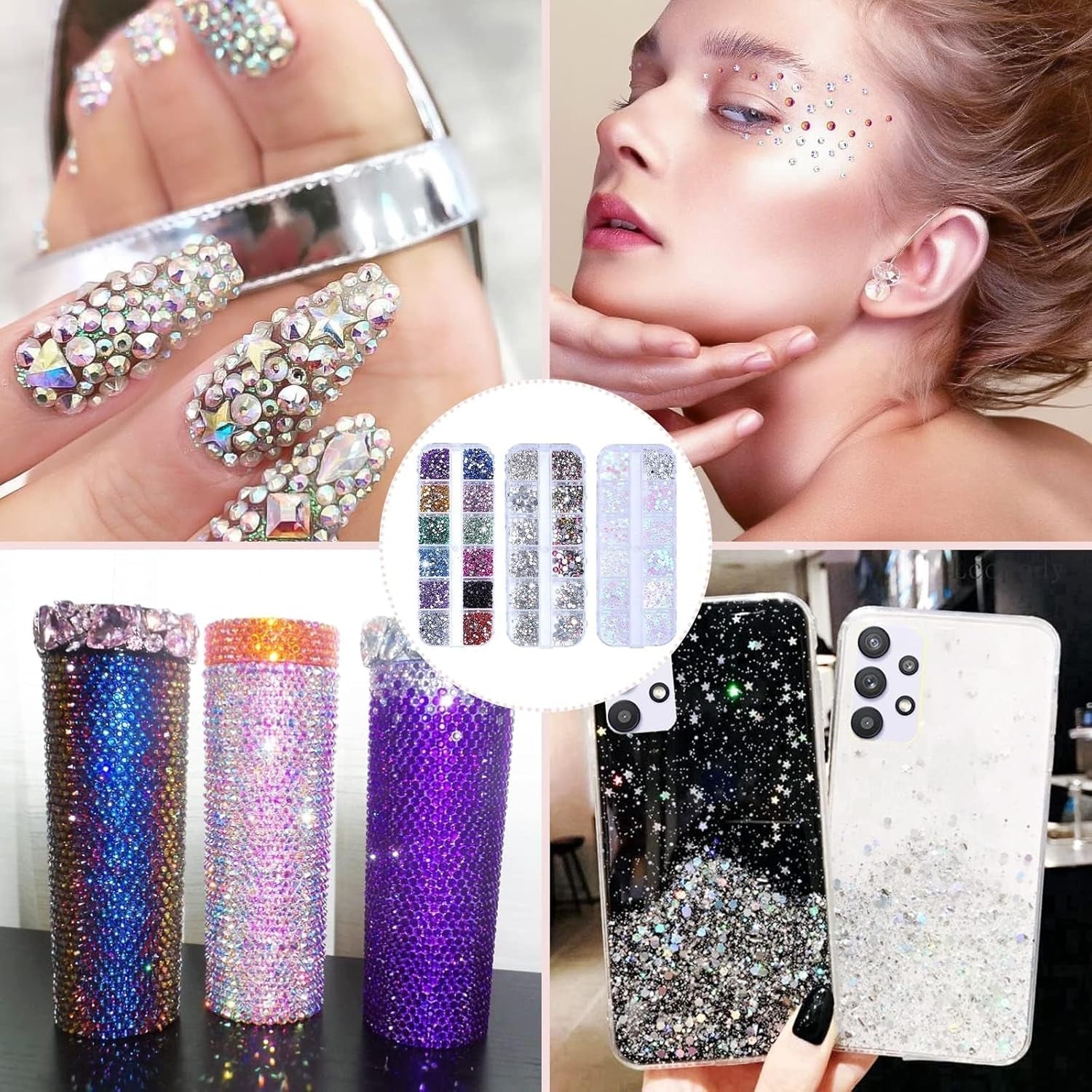 4200 Stück Strasssteine ​​Für Nägel, Nagelglitzer, Pailletten, Nagelaufkleber Mit Kristallen, Nagel-Edelsteinen, Diamanten Für Nagelkunst, Einschließlich Wachsstift Für Strasssteine ​​Und Strass-Picker
