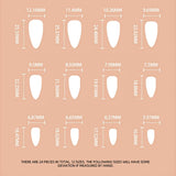 24pcs Franse pers op korte nagels Doodskist Kunstnagels Koraalroze Ombre Zelfklevende nagels Ballerina Nagelset Acryl Nageltips Dames Lente Zomer Nagelaccessoires