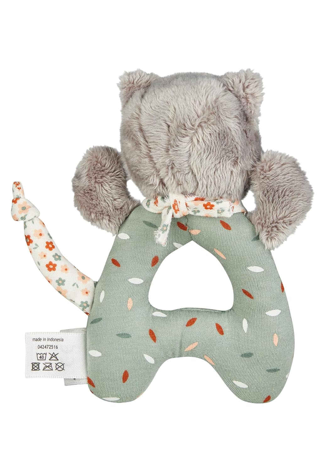 Lilly Cat Sterntaler Catch Toy - Motorisch speelgoed voor rammelaar, aanraken en spelen - Knuffel voor baby's en kinderen met rammelaar als trouwe vriend - Babyspeelgoed van grijze zachte stof Bebe Naty Shop Toys