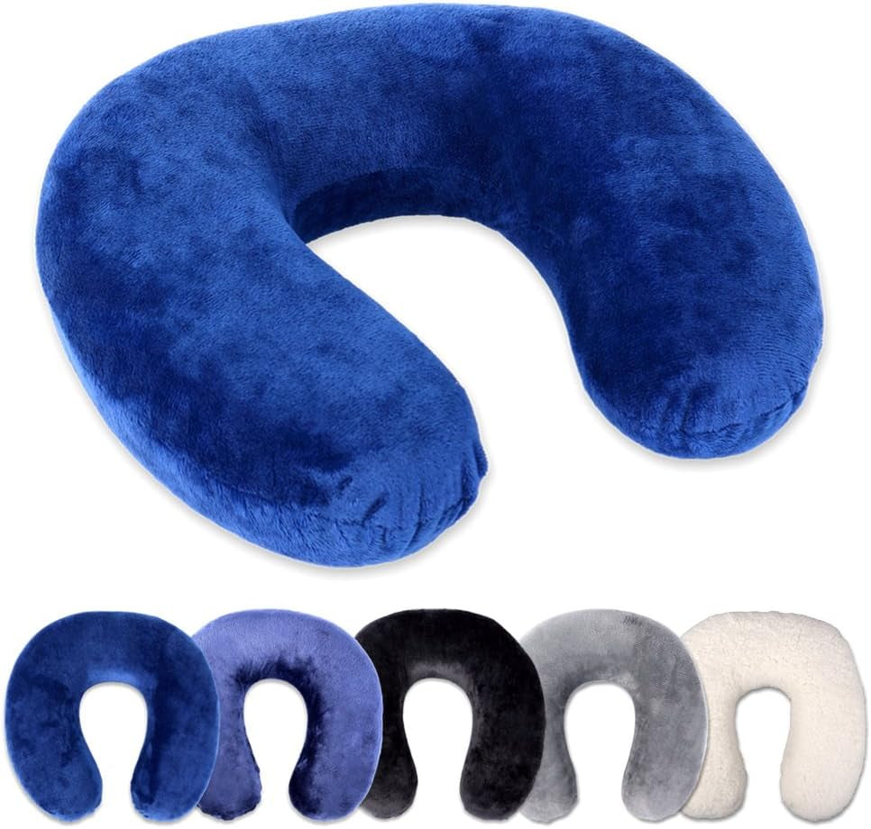 Rocco eK nekkussen, 4 kleuren beschikbaar, reiskussen, neksteunkussen, orthopedisch neksteunkussen, traagschuim