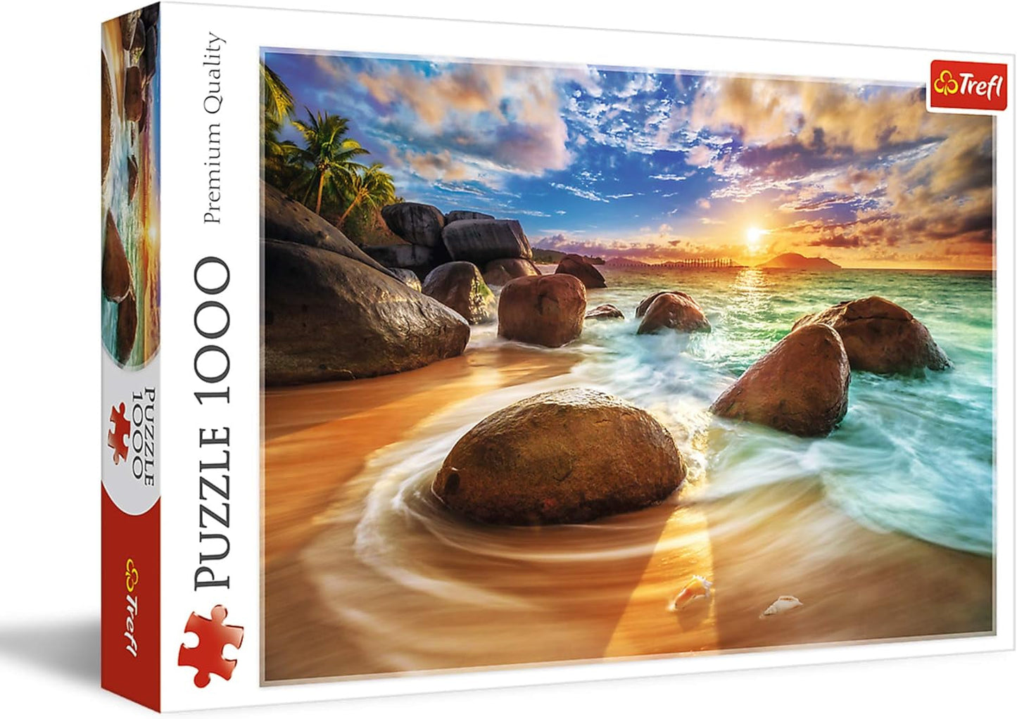 Trefl TR10461 Samudra Beach, India 1000 stukjes Premium kwaliteit volwassenen en kinderen 12+ puzzel, kleurrijke puzzel Naty Shop standaardtitel