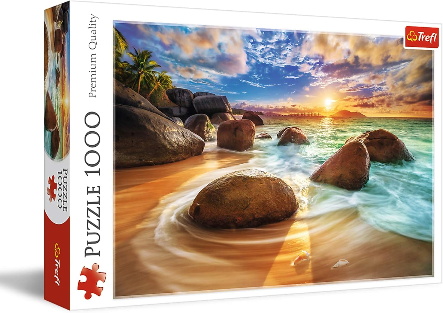 Trefl TR10461 Samudra Beach, India 1000 stukjes Premium kwaliteit volwassenen en kinderen 12+ puzzel, kleurrijke puzzel Naty Shop standaardtitel