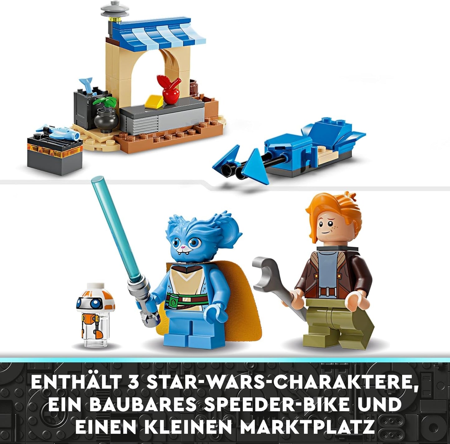 LEGO Star Wars: The Adventures of the Young Jedi Crimson Firehawk, startset voor kinderen met bouwbaar ruimteschip, speederbike en 3 figuren, cadeau voor jongens en meisjes vanaf 4 jaar 75384 Bouwsets Besuche den LEGO-Store